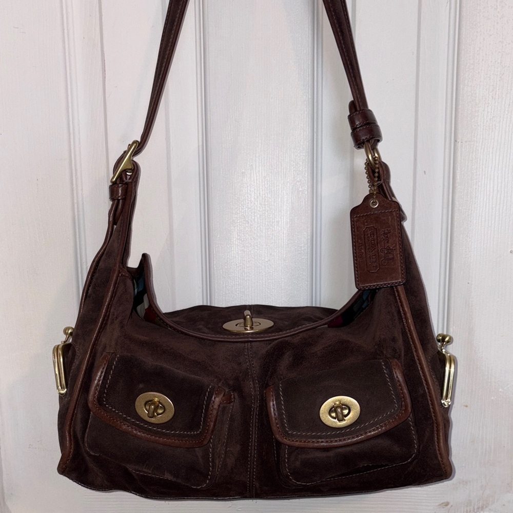 Vintage Coach Haversack Bleecker St., Limited edition brown suede 2008 bag!